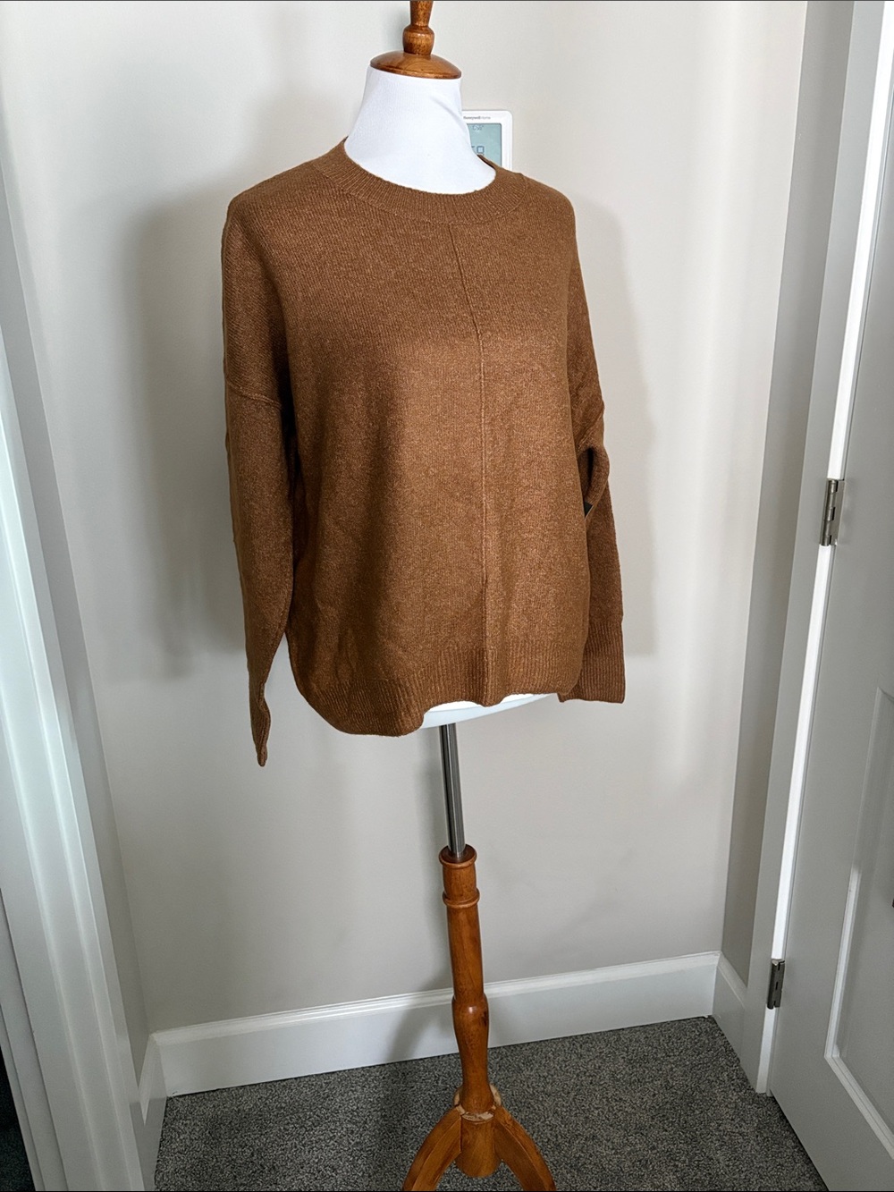 Vince Camuto Chestnut Brown Crewneck Sweater